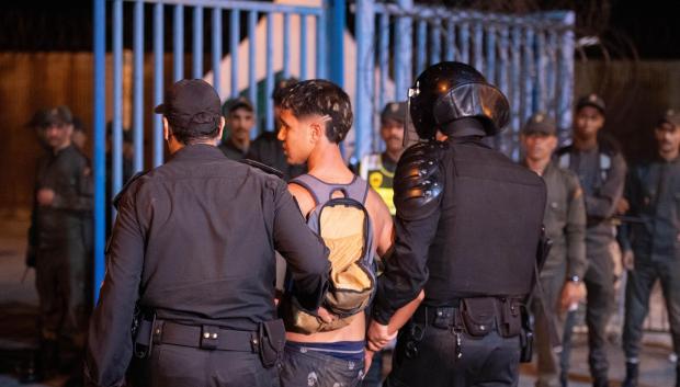 Uno de los inmigrantes detenidos anoche