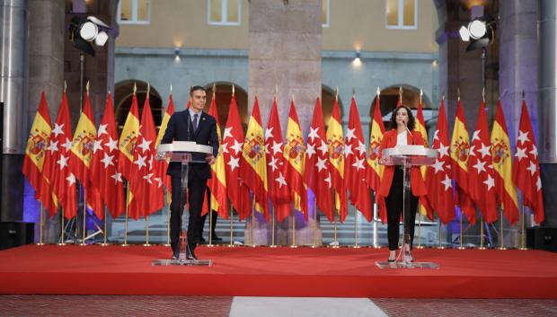 Pedro Sánchez e Isabel Díaz Ayuso