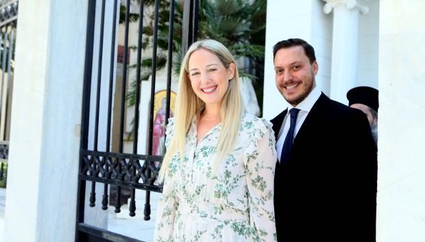 Princess Theodora of Greece with Matthew Kumar  in his office in Athens