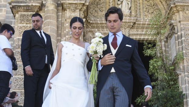 Ana Cristina Portillo and Santiago Camacho at their wedding at the Cathedral of Jerez in Jerez de la Frontera. September 28 2024