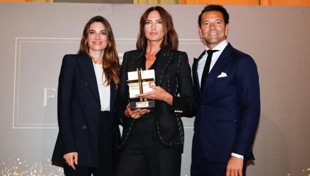 Model Nieves Alvarez during the "Farmacia 2024" awards ceremony in Madrid, October 2, 2024