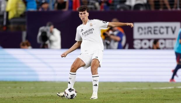 Jacobo Ramón, en un partido con el Real Madrid