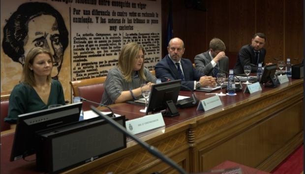 Cristina Enache junto a los consejeros autonómicos de Hacienda