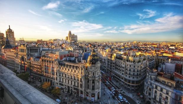 La Gran Vía de Madrid vista desde el Círculo de Bellas Artes