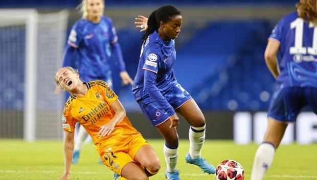 Filippa Angeldal, del Real Madrid, durante el encuentro ante el Chelsea