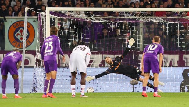 David De Gea de tuvo dos penaltis en el último partido contra el Milán