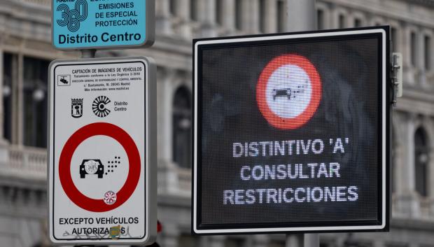 Ciudades como Madrid o Barcelona están cerradas a los coches sin etiqueta