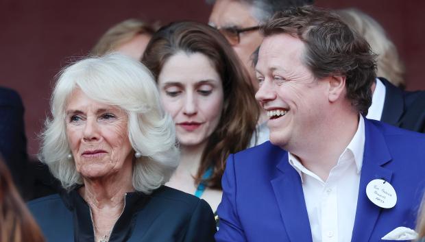 Queen Camilla and Tom Parker Bowles attending the the Queen's Reading Room Literary Festival in London Picture date: Saturday June 8, 2024.