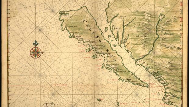 California se muestra como una isla en este mapa de 1650