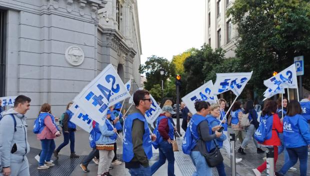 Manifestantes en la marcha