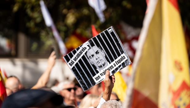 Cartel en la manifestación del 20-O