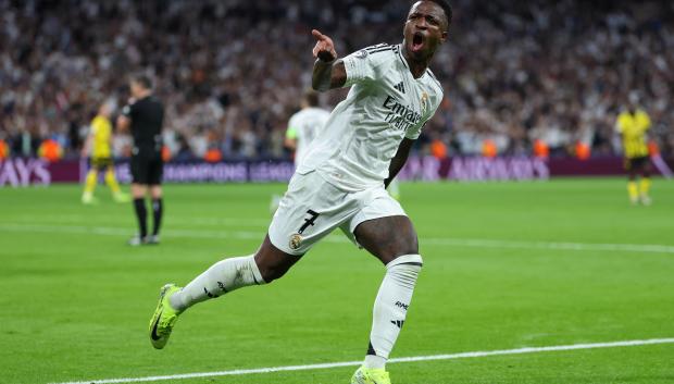 Vinicius celebra el gol del empate