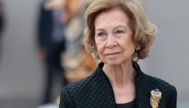 Spanish Emeritus Queen Sofia attending 19 anniversary of Unidad Militar de Emergencias in Madrid on Monday, 7 October 2024.