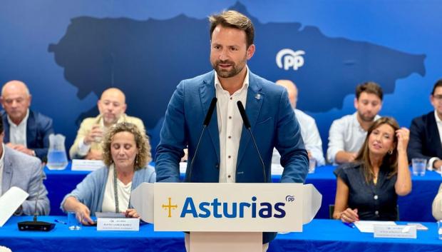 El presidente del PP de ASturias, Álvaro Queipo, en el Comité Ejecutivo Regional