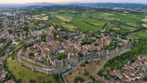 Vista aérea de Carcasona, en Francia