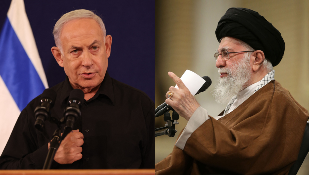 El primer ministro de Israel Benjamín Netanyahu y el líder supremo de Irán Alí Jamenei