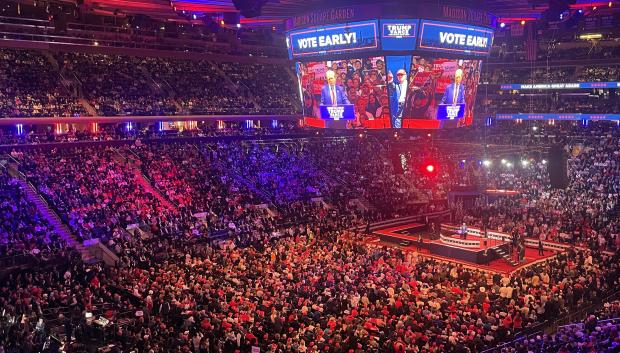 El Madison Square Garden durante el mitin del Partido Republicano