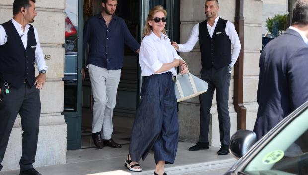 Infanta Cristina de Borbon and Juan Valentin Urdangarin in Geneva on Fridayu 16 June 2023.