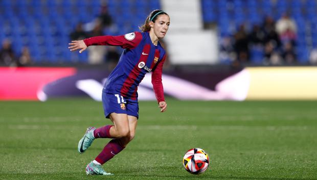 Aitana Bonmati of FC Barcelona in action during the Spanish SuperCup 24, Supercopa de Espana, Semi-Final 2, women football match played between FC Barcelona Femenino v Real Madrid Femenino at Estadio de Butarque on January 17, 2024 in Leganes, Madrid, Spain.
FC Barcelona v Real Madrid - Spanish Women's Super Cup - Semi-Final 2, Leganes, Spain - 17 Jan 2024