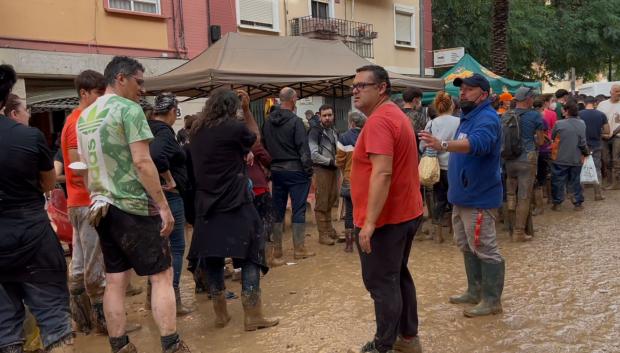 Uno de los puntos de entrega de comida