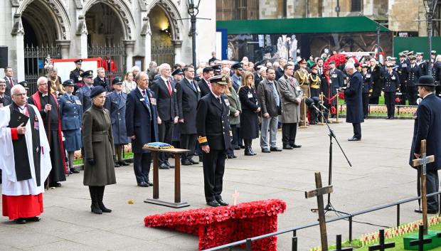 Birgitte van Deurs , Duchess of Gloucester during a visit to the Field of Remembrance, in London, ahead of Armistice Day. Picture date: Thursday November 7, 2024. *** Local Caption *** .