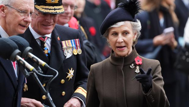 Birgitte van Deurs , Duchess of Gloucester during a visit to the Field of Remembrance, in London, ahead of Armistice Day. Picture date: Thursday November 7, 2024. *** Local Caption *** .