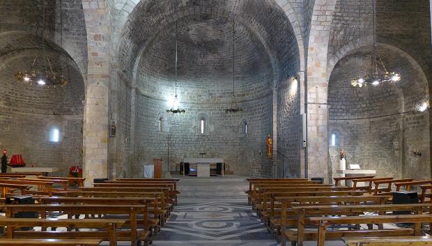 Interior de la iglesia de Sant Pau del Camp, en Barcelona