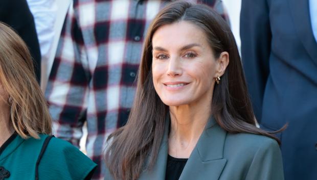 Spanish Queen Letizia during a meeting with members of Porfiria Foundation in Madrid on Tuesday, 12 November 2024.