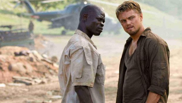 DiCaprio y Djimon Hounsou en Diamante de Sangre