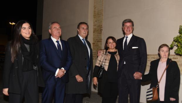 Cayetano Martinez de Irujo and Barbara Mirjan with Margarita during annual funeral for Duchess of Alba in Sevilla on Monday, 20 November 2023.