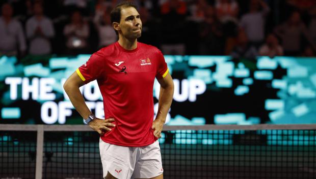 Rafa Nadal se emocionó en su despedida en Málaga