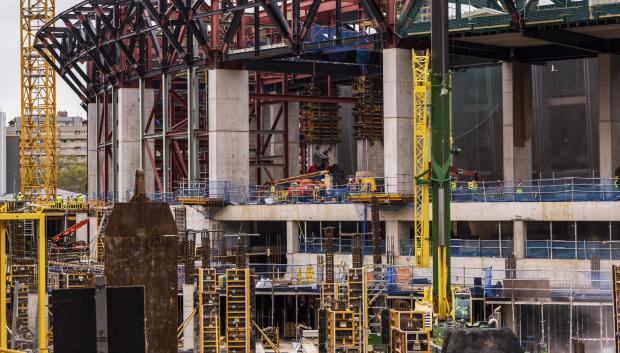 Así se veía la fachada del nuevo Camp Nou hace un mes (24 de octubre)