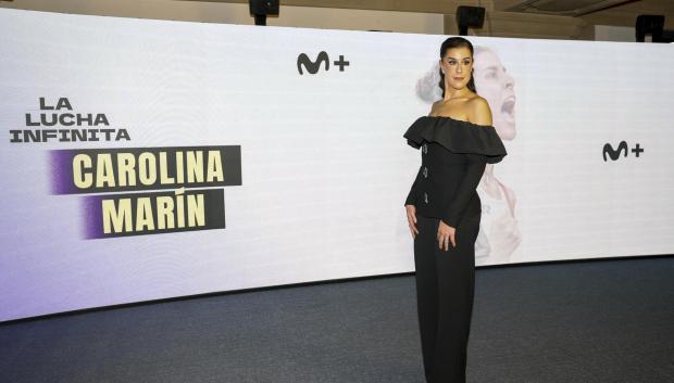 Carolina Marín posa en la 'primer' de su documental