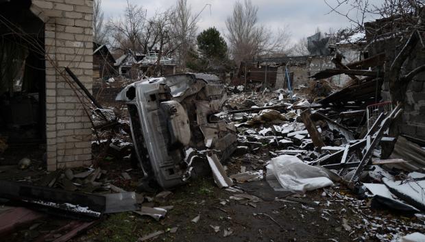 Una imagen de las consecuencias que está dejando la guerra entre Rusia y Ucrania