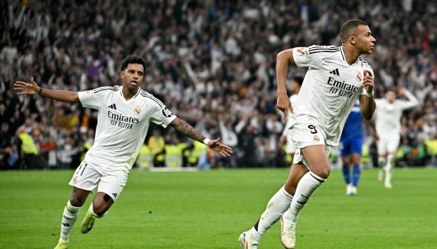 Kylian Mbappé festeja su gol ante el Getafe