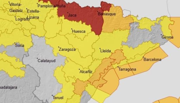 Mapa de previsiones de nieve y viento facilitado por la AEMET para este sábado 7 de diciembre.

REMITIDA / HANDOUT por GOBIERNO DE ARAGÓN
Fotografía remitida a medios de comunicación exclusivamente para ilustrar la noticia a la que hace referencia la imagen, y citando la procedencia de la imagen en la firma
07/12/2024