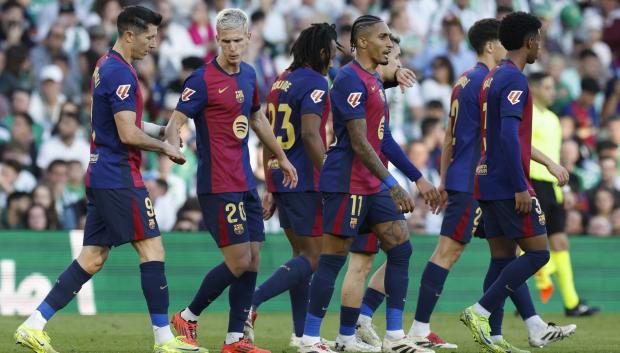 Lewandowski puso el primer gol del Barça