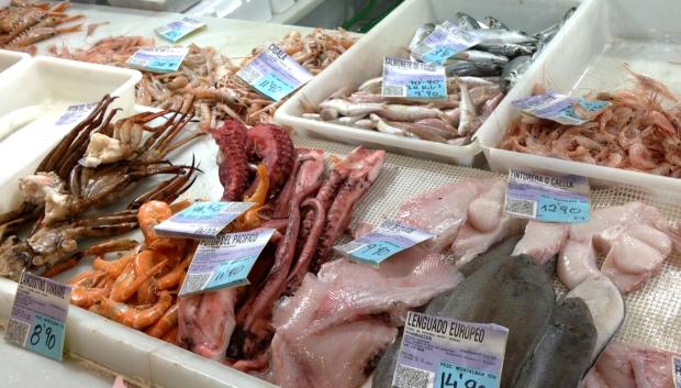 Productos frescos de una de las pescaderías de Merca80