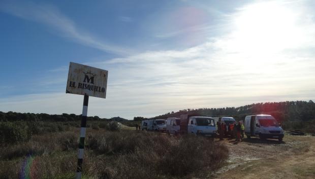 Rehalas momentos antes de partir hacia su suelta