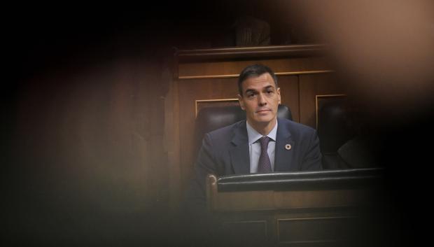 El presidente del Gobierno, Pedro Sánchez, durante una sesión de control al Gobierno en el Congreso de los Diputados