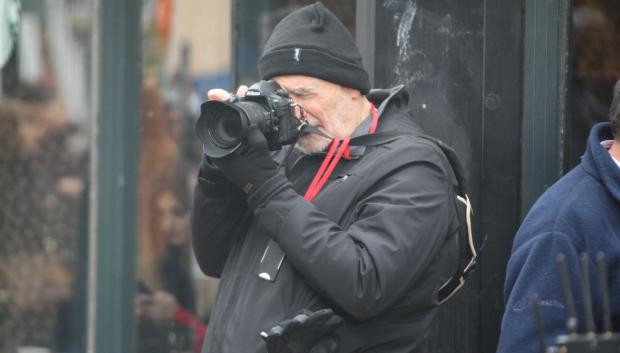 Producers Michael G. Wilson on the set film 'The Rhythm Section' on Dublin's North Earl Street, Ireland.