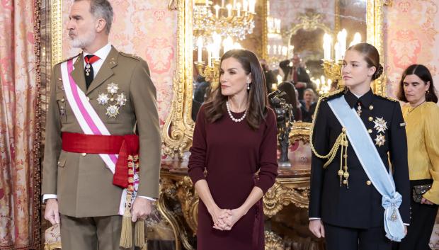 Spanish King Felipe VI and Queen Letizia with Princess Leonor