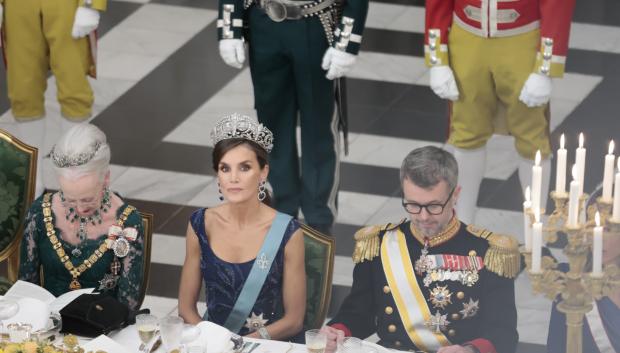 Spanish Queen Letizia with Queen Margrethe II and Crown Prince Frederik