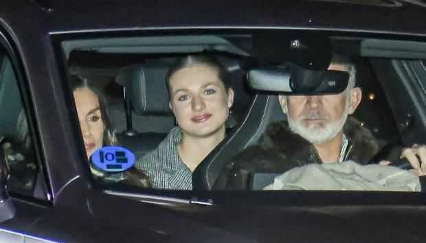 Spanish King Felipe VI and Queen Letizia with Princess Leonor in Madrid on Monday, 6 January 2025.