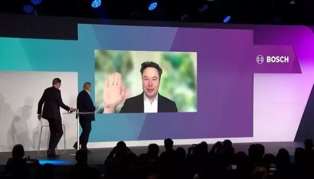 Elon Musk durante su intervención en la Bosch Connected World Conference