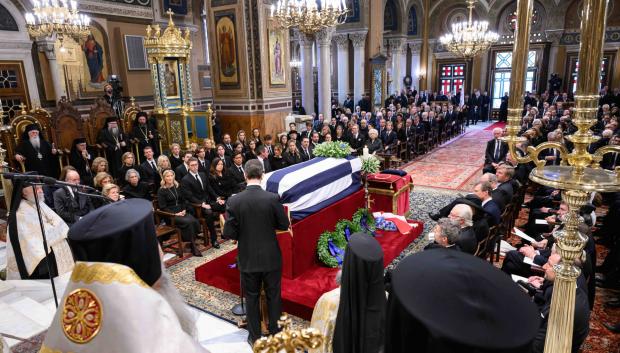 Crown Prince Pavlos attending the funeral service of Constantine II of Greece in Athens, Greece, January 16, 2023.