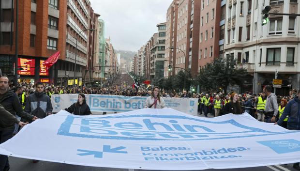 Manifestación en Bilbao a favor de los presos de ETA