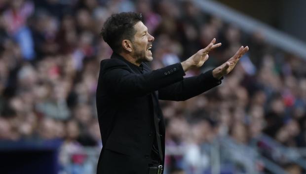 Diego Pablo Simeone, durante el duelo ante Osasuna