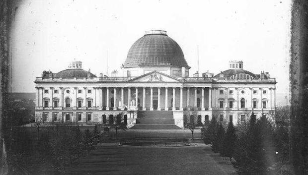 El Capitolio con su cúpula original en 1846