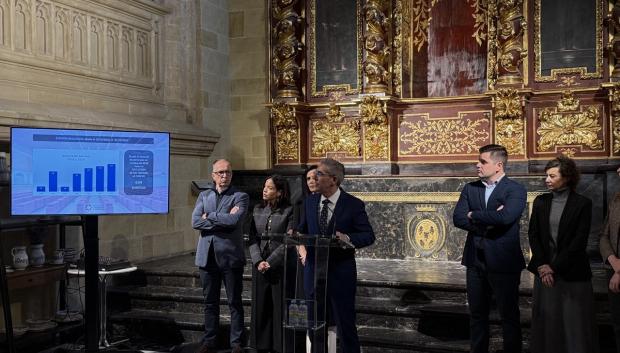 Juan Salado, CEO del Palacio de Congresos, durante la presentación de la memoria